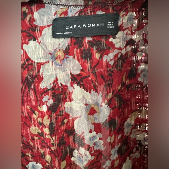 ZARA TWEET DEEP RED COLOR JACKET - Picture 3 of 5